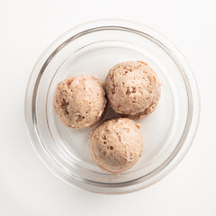 Transitional raw chicken nuggets for cats