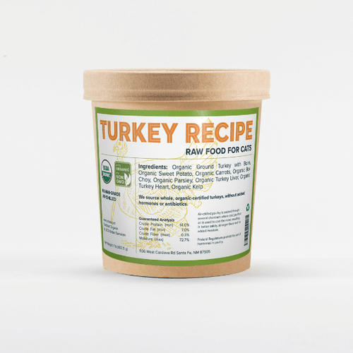 Raw turkey for cats