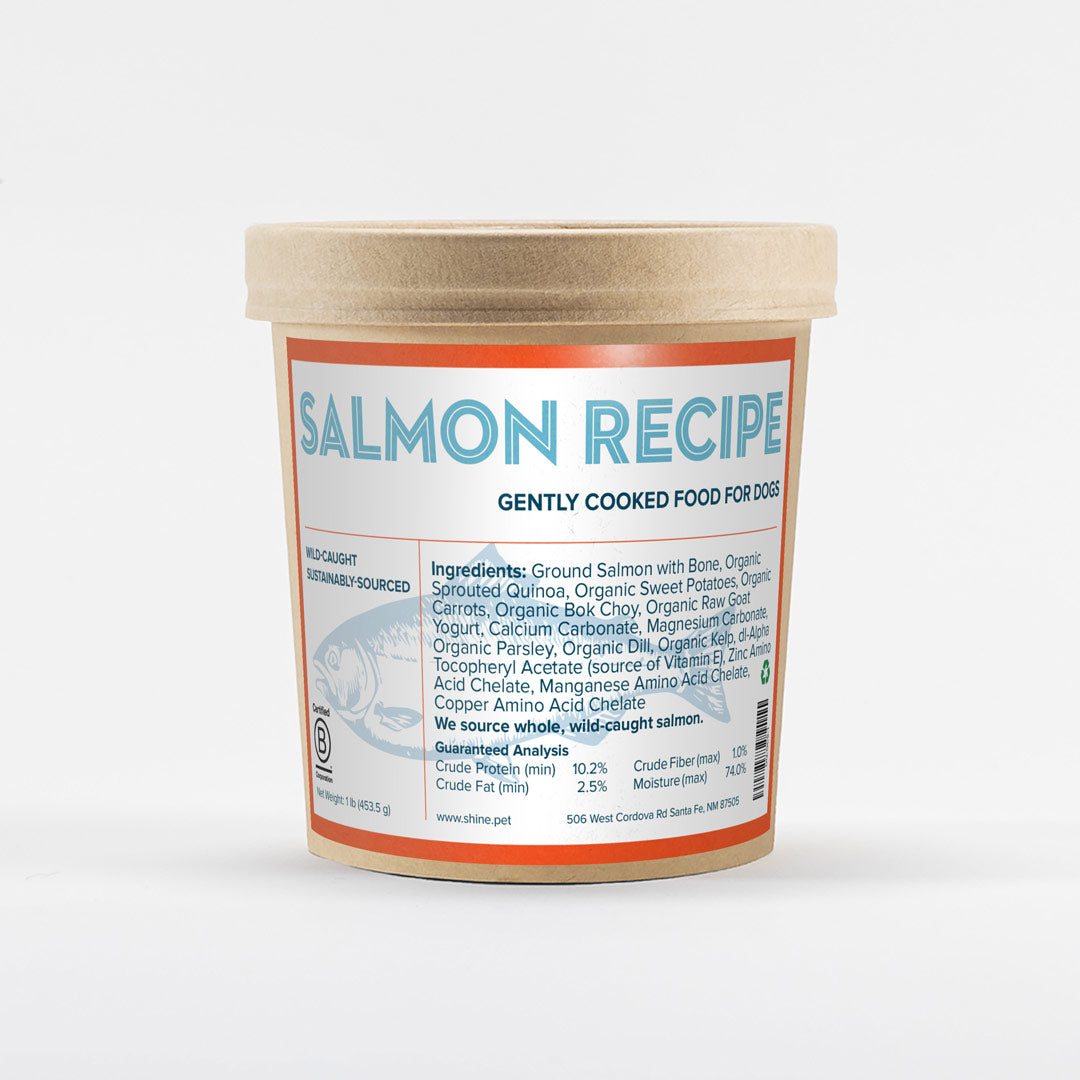 Wild-caught salmon dog food