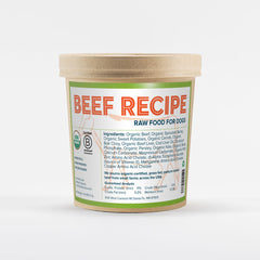 organic, grass-fed, pasture-raised beef dog food