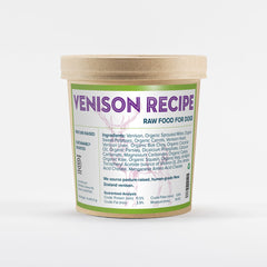 Fresh dog food venison