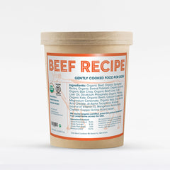 Organic, grass-fed beef dog food
