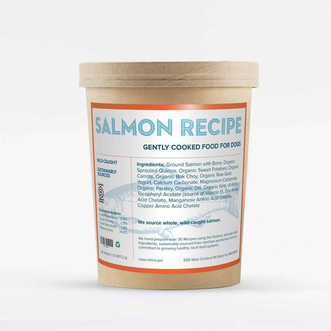 Wild-caught salmon dog food