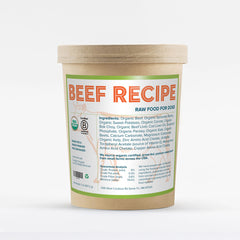 organic, grass-fed, pasture-raised beef dog food