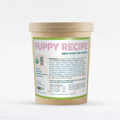 Organic fresh puppy food
