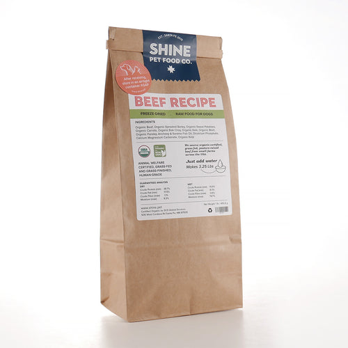 Freeze-dried organic dog food
