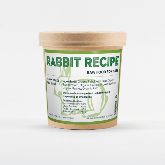 Raw rabbit for cats