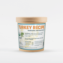 Transitional raw turkey for cats